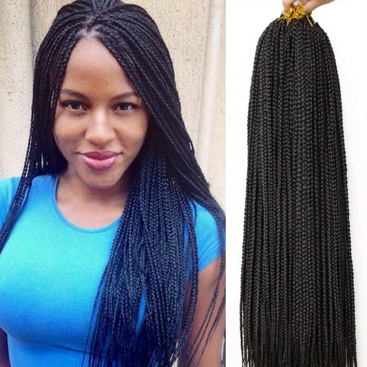 60 96 Cm Box Braids Crochet Hair Extensions Pre-looped Synthetic Hair Crotchet