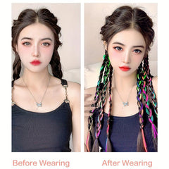 20 Inch Box Braid Ponytail Extensions With Rubber Band