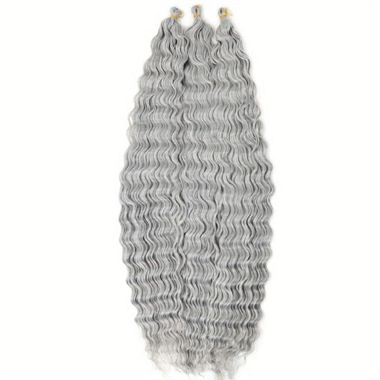 Ombre Water Wave Braiding Hair 28 Cm Crochet Extensions