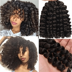 Ringlet Wand Curl Crochet Braids Synthetic Hair 16 Roots Pack