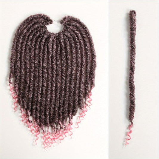 Ombre Dreadlock Braids Hair Pieces Curly Ends Crochet Hair Extensions Dreads