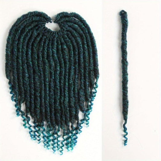 Ombre Dreadlock Braids Hair Pieces Curly Ends Crochet Hair Extensions Dreads