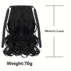 Long Curly Ponytail Clip In Hair Extension Natural Look
