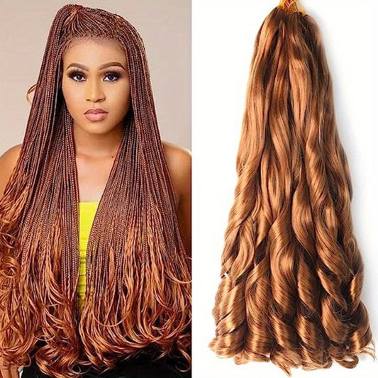 6 Packs French Curly Braiding Hair 55 88 Cm Loose Wave Spiral Curly Crochet Hair