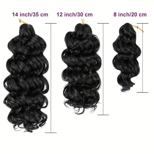 Synthetic Ocean Wave Crochet Hair Extensions