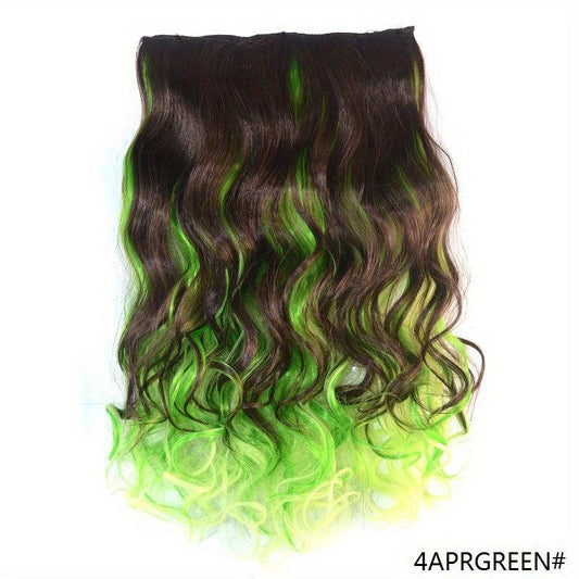 Long Curly Wavy Hair Extensions Synthetic Fiber for Party Halloween