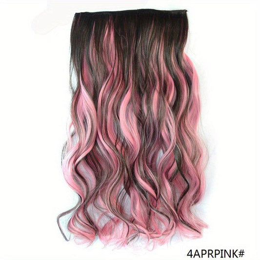 Long Curly Wavy Hair Extensions Synthetic Fiber for Party Halloween