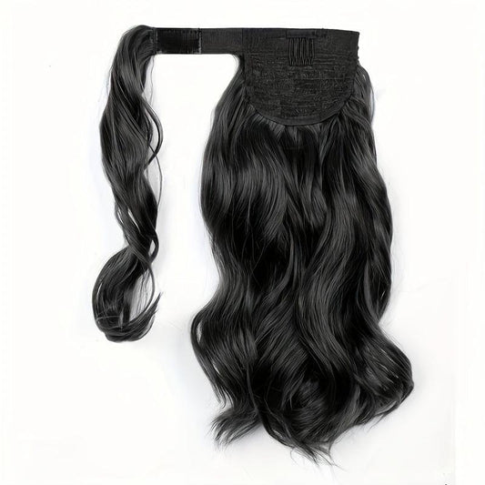 Reddish Brown Ponytail Hair Extensions 35 56 Cm Wrap Around Curly Ponytail Ext.