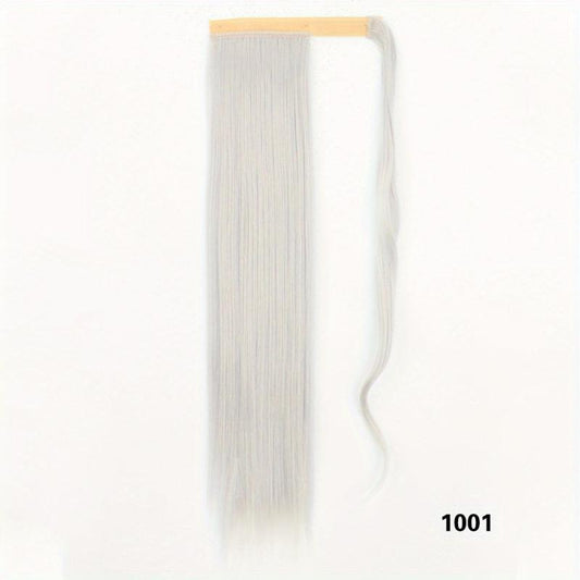 Long Straight Synthetic Wrap Around Ponytail Extensions 55-88 cm