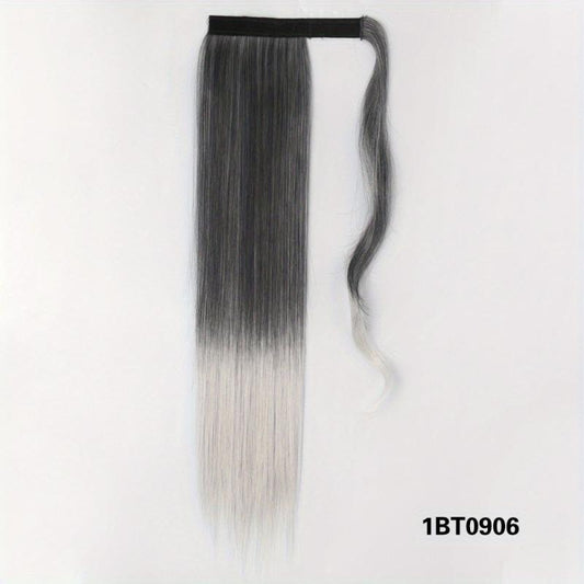 Long Straight Synthetic Wrap Around Ponytail Extensions 55-88 cm