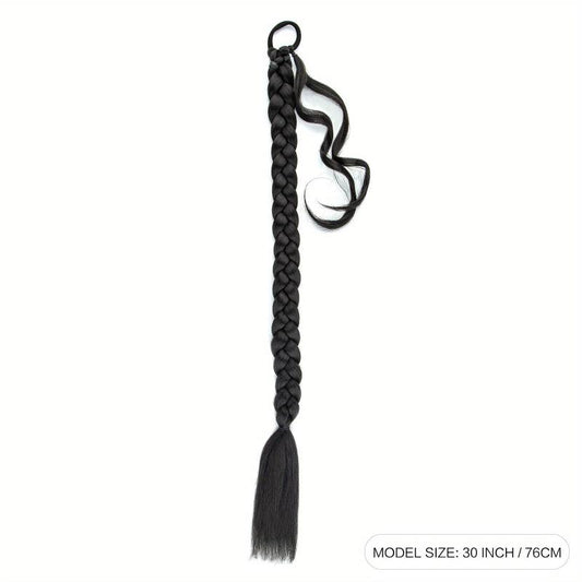 76 2 Cm Long Synthetic Hair Braid Extensions Straight Wrap Around Ponytail