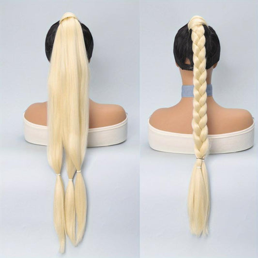 Long Braided Ponytail Hair Extensions for Women Soft Synthetic Hair Pieces