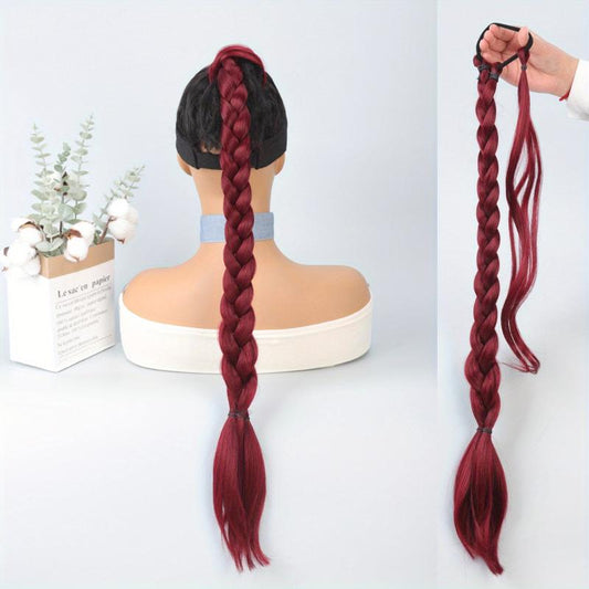 Long Braided Ponytail Hair Extensions for Women Soft Synthetic Hair Pieces