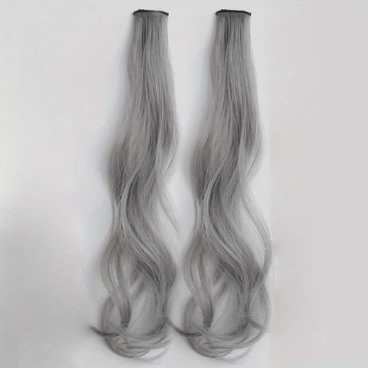 50 8 Cm Colored Long Wavy Hair Extensions Y2K Highlight Hair Pieces