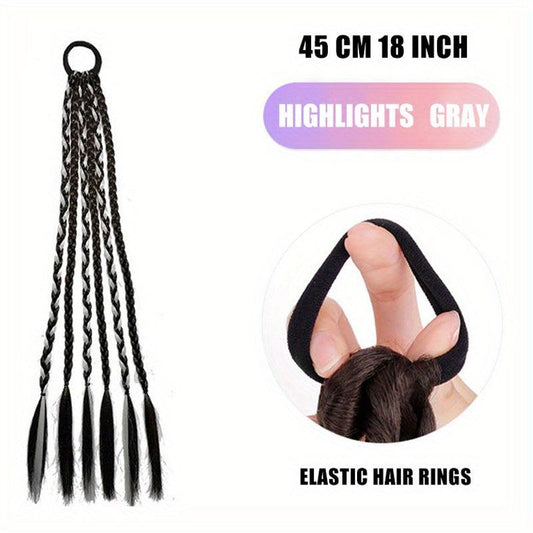 Chinese Style Elastic Hair Extensions Highlight Twist Braids