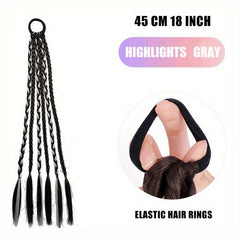 Chinese Style Elastic Hair Extensions Highlight Twist Braids