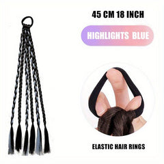 Chinese Style Elastic Hair Extensions Highlight Twist Braids