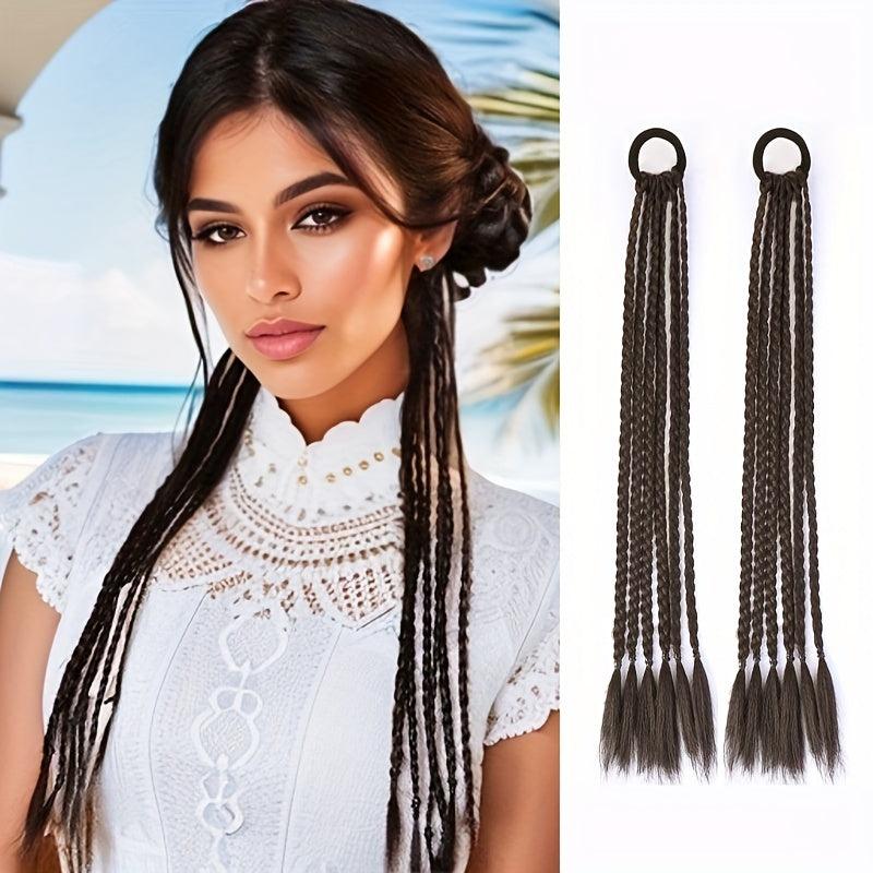 Chinese Style Elastic Hair Extensions Highlight Twist Braids