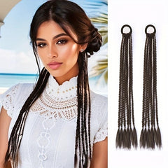 Chinese Style Elastic Hair Extensions Highlight Twist Braids