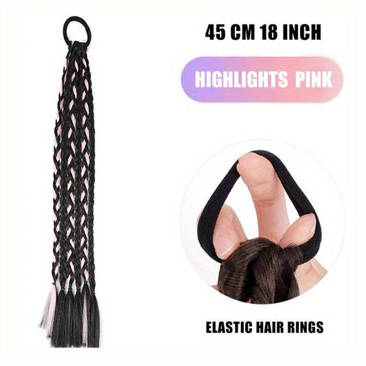 Chinese Style Elastic Hair Extensions Highlight Twist Braids