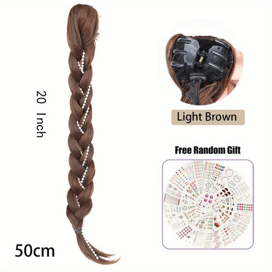 Long Braided Tassel Ponytail Extensions Claw In Hairpiece