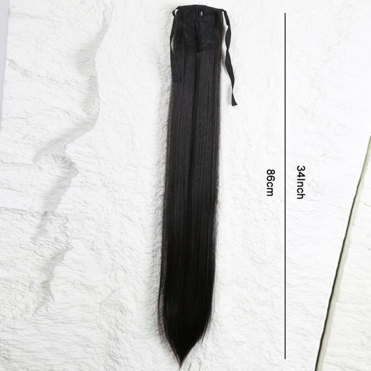 Long Straight Ponytail Extensions Synthetic Clip In Hair Extensions