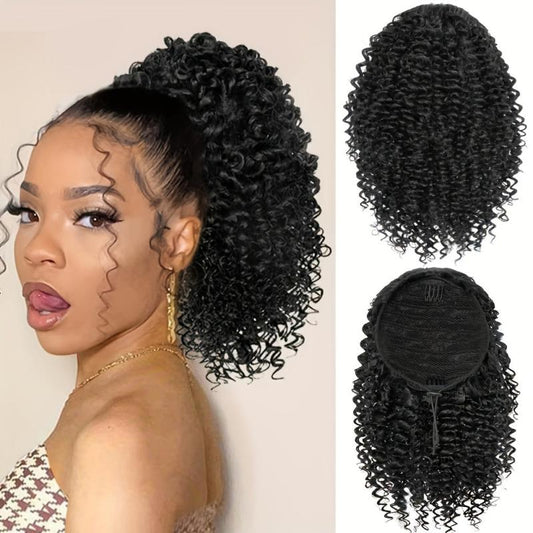 Short Kinky Curly Ponytail Extensions For Women