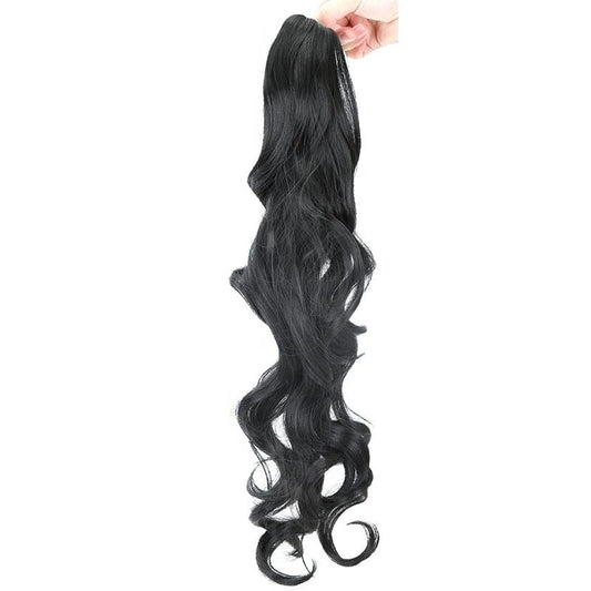 Wavy Claw Clip In Ponytail Hair Extensions Synthetic Heat Resistant Hairpiece