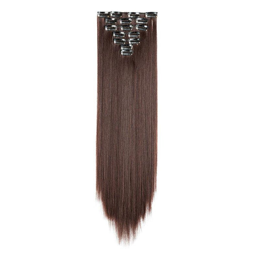 22 Inch Synthetic Hair Extensions 7pcs Set Clip In Long Straight Hairpieces