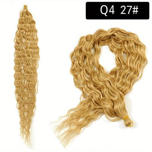 Long Deep Wave Hair Extensions Synthetic Twist Crochet Braids Bundle