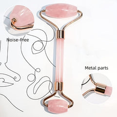Jade Roller & Gua Sha Set Resin Massager for Facial Beauty Reduce Fine Lines