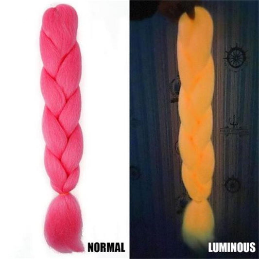 Luminous Three Strand Braid Hair Pieces Synthetic Crochet Hair Extensions 60