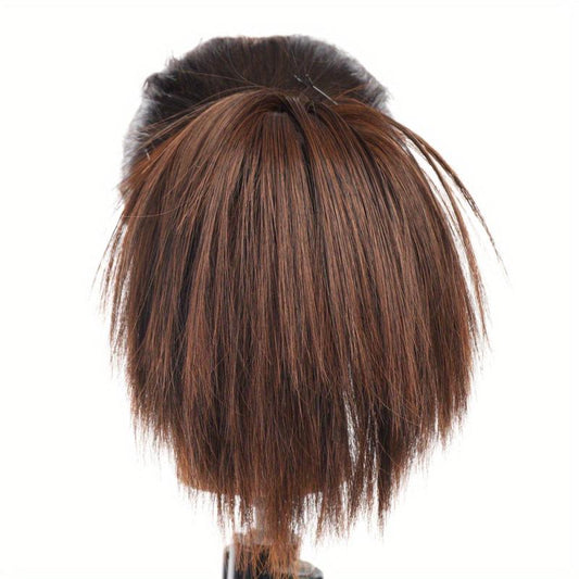 Synthetic Hair Bun Extensions Messy Straight Hair Band Elastic Chignon Scrunchy