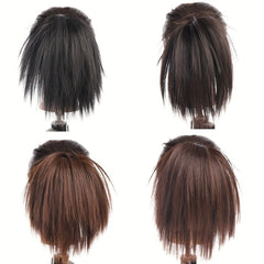 Synthetic Hair Bun Extensions Messy Straight Hair Band Elastic Chignon Scrunchy