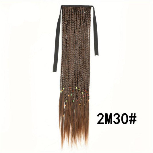 French Twist Braid Ponytail Synthetic Hair Extensions Bundle