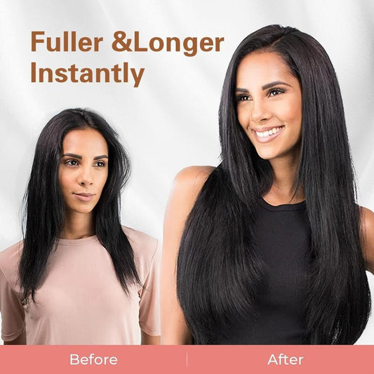 5pcs 50 Clip In Hair Extensions For Women Long Straight Synthetic Fiber Hair