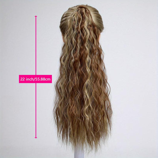 Long Wavy Ponytail Extensions Synthetic Clip In Hair Extensions