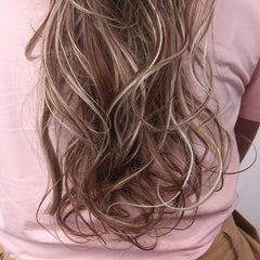 Highline Brown Blonde Ponytail Extension Curly Synthetic Hairpiece