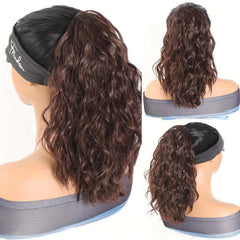 Water Wave Drawstring Ponytail Extension 35-56cm