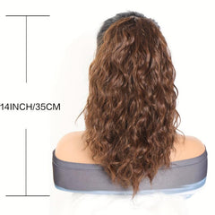 Water Wave Drawstring Ponytail Extension 35-56cm