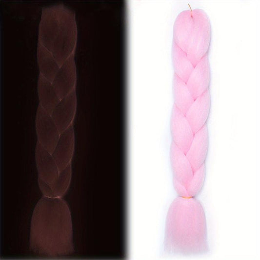Glow In The Dark Synthetic Fiber Fluorescent Braiding Hair Extension