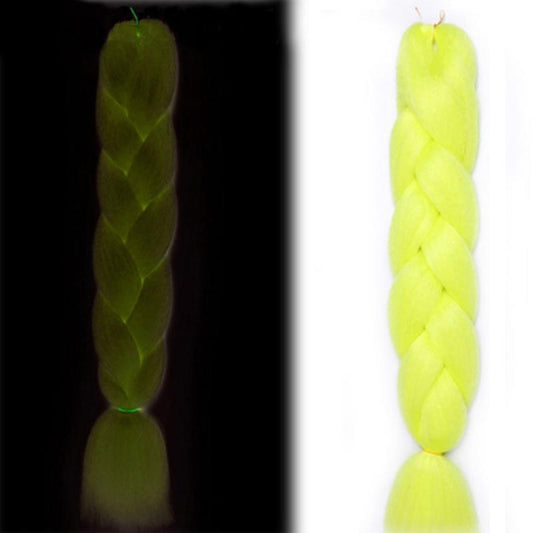 Glow In The Dark Synthetic Fiber Fluorescent Braiding Hair Extension