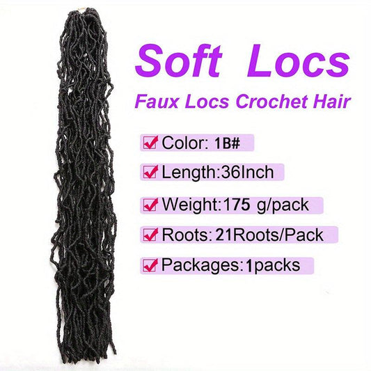 6packs 91 Locs Crochet Curly Braids Hair Extensions For Women