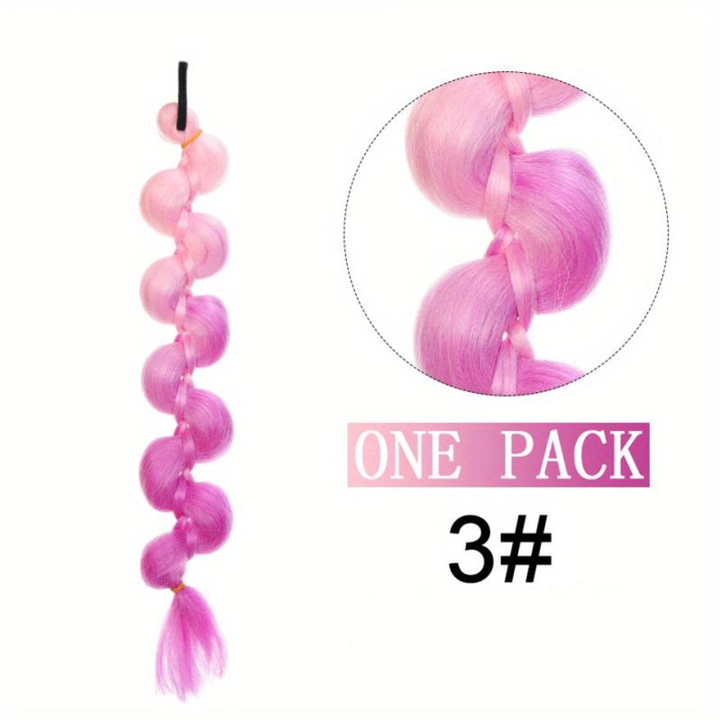 Colorful Synthetic Ponytail Hair Extension 8 Cm Length