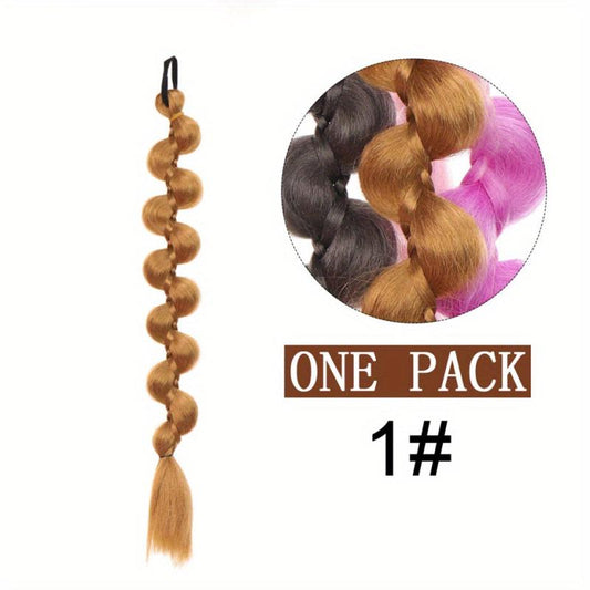Colorful Synthetic Ponytail Hair Extension 8 Cm Length