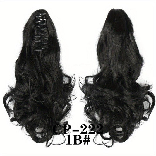 35 56 Cm Natural Curly Wavy Ponytail Extensions Fluffy Claw Clip In Ponytail