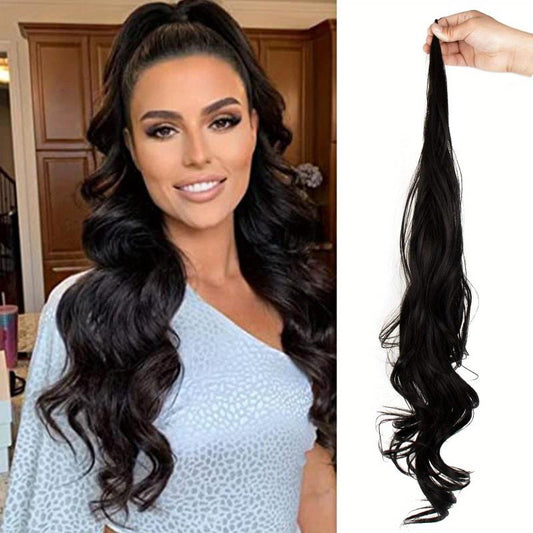 Wave Winding Braid Synthetic Ponytail Extensions for Women