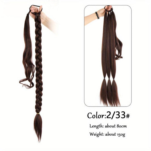 Synthetic Braids Ponytail Extensions with Rubber Band