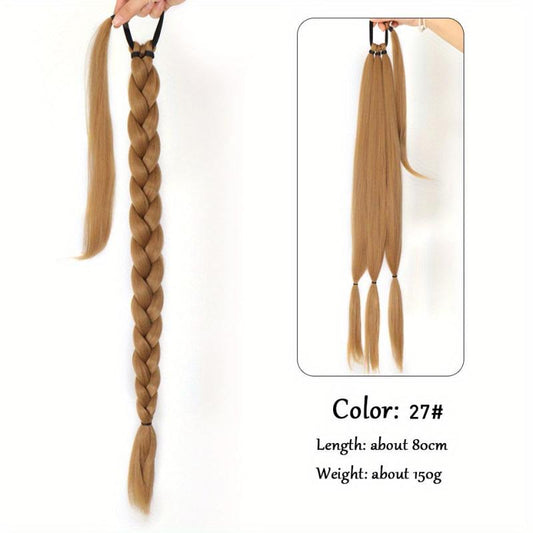 Synthetic Braids Ponytail Extensions with Rubber Band