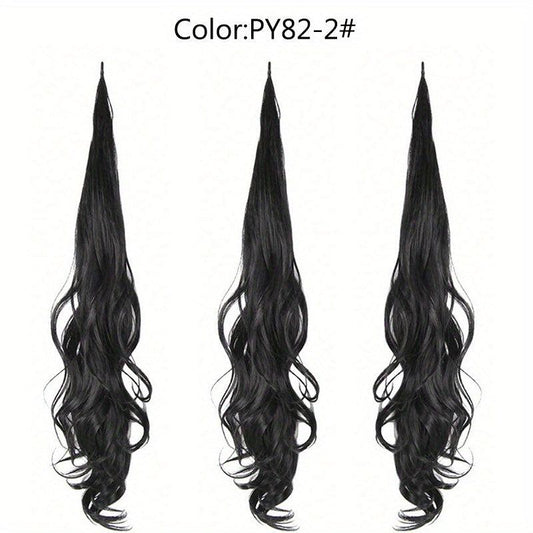 28 Cm Flexible Wrap Around Ponytail Extensions Long Wavy Curly Hair Extnesions